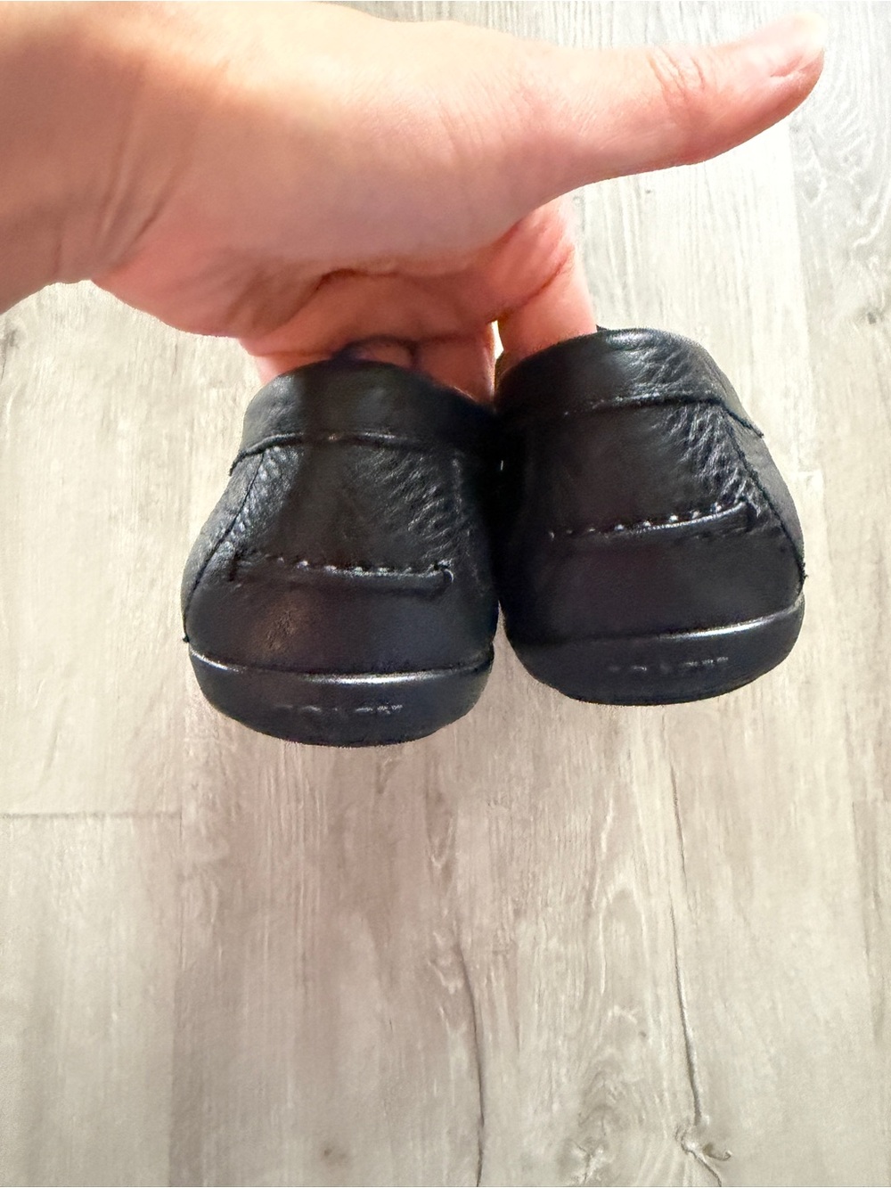 Coach Odette Black Pebbled Leather Loafers size 9B EU 39.5 - Picture 5 of 9